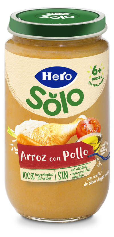 Tarro Hero Solo arroz pollo desde 6 meses 235g