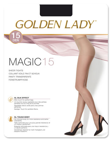 Panty Magic 15D Golden Lady Talla M Negro