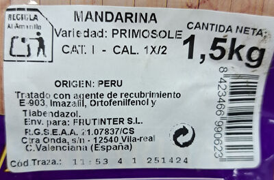 Mandarina clementina malla 1.5kg