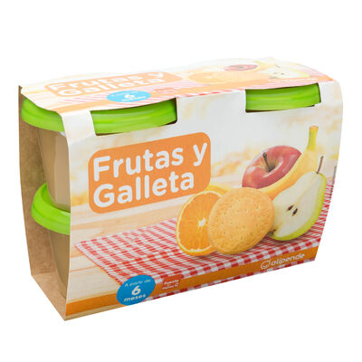 Preparado fruta bebé Alipende galleta desde 6meses pack 4