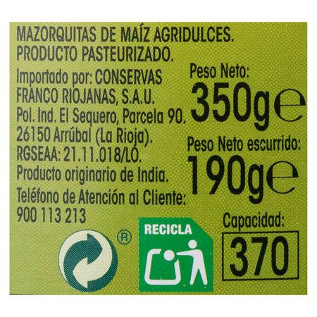 Mazorquitas de maiz Alipende 190g