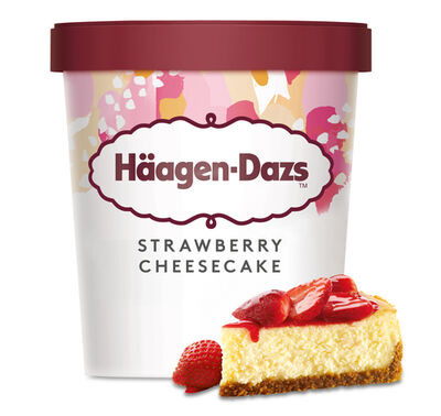 Helado tarrina H&auml;agen-Dazs strawberry cheesecake 460ml
