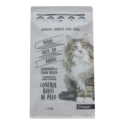Alimento completo para gato Meque bolas pelo 1,2kg