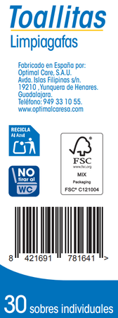 Toallitas limpiagafas Lanta 30 uds