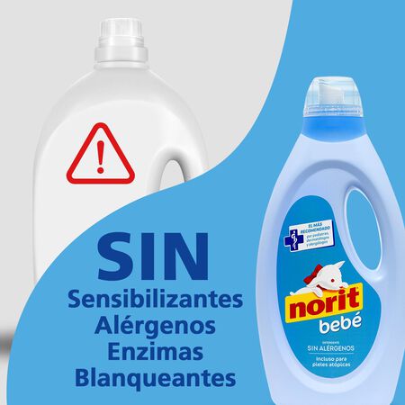 Detergente líquido Norit 32 lavados bebé para pieles atópicas