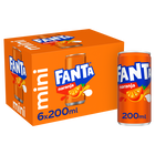 Refresco naranja Fanta mini lata 20cl pack 6