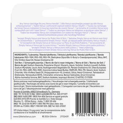 Hoja depilar venus Gillette 4 unidades comfortglide