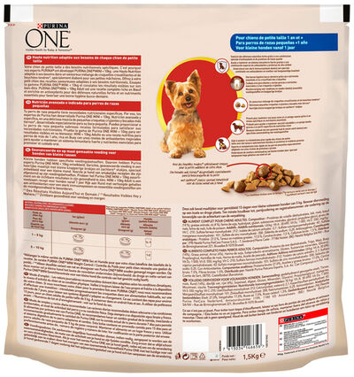 Pienso perro One adulto buey y arroz 1,5kg