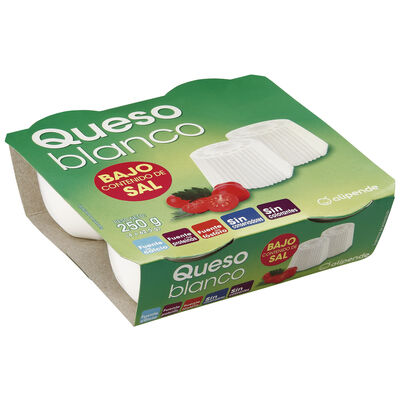 Queso blanco sin sal Alipende pack 4 uds