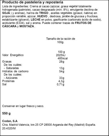 Conchas Codan 550g