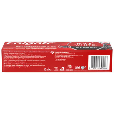 Pasta dental Colgate 75 ml max white carbon