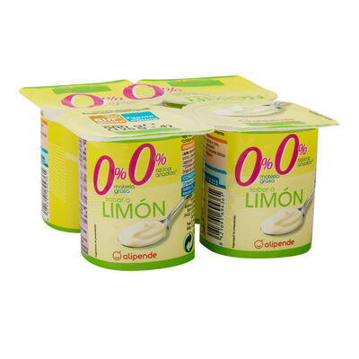 Yogur desnatado Alipende pack 4 lim&oacute;n 500g