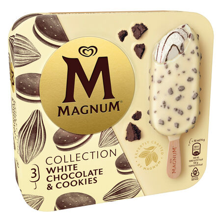 Helado bombón Magnum mini 6 uds chocolate blanco cookies