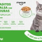 Comida h&uacute;meda gato bocaditos Meque verduras pack 4