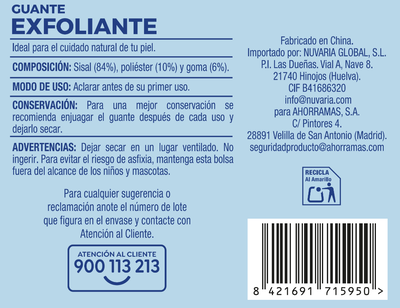 Guante exfoliante Bodyplus