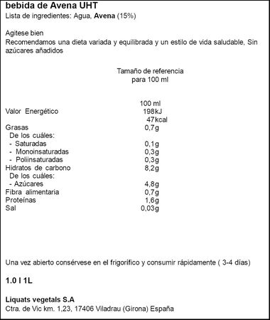 Bebida de avena Yosoy 1l