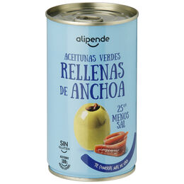 Aceitunas rellenas Alipende 150g suave reducido en sal