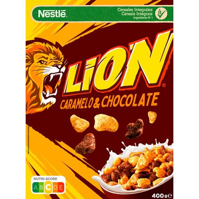 Cereales chocolate y caramelo Lion nestl&eacute; 400g
