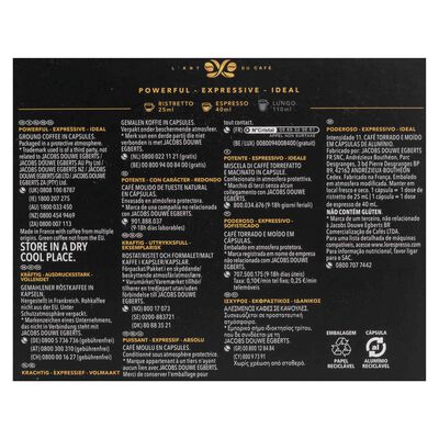 Caf&eacute; espresso ristretto intensidad 11 L&acute;or 20 caps.