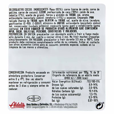 Croquetas de cocido Aldelis 380g