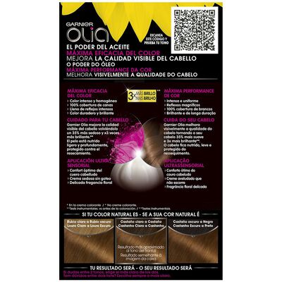 Tinte de cabello sin amon&iacute;aco Garnier Olia n&ordm; 5.3 cappuccino