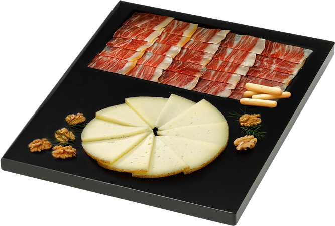 LOTE: 250gr Jamón cebo + REGALO Cuña de queso curado