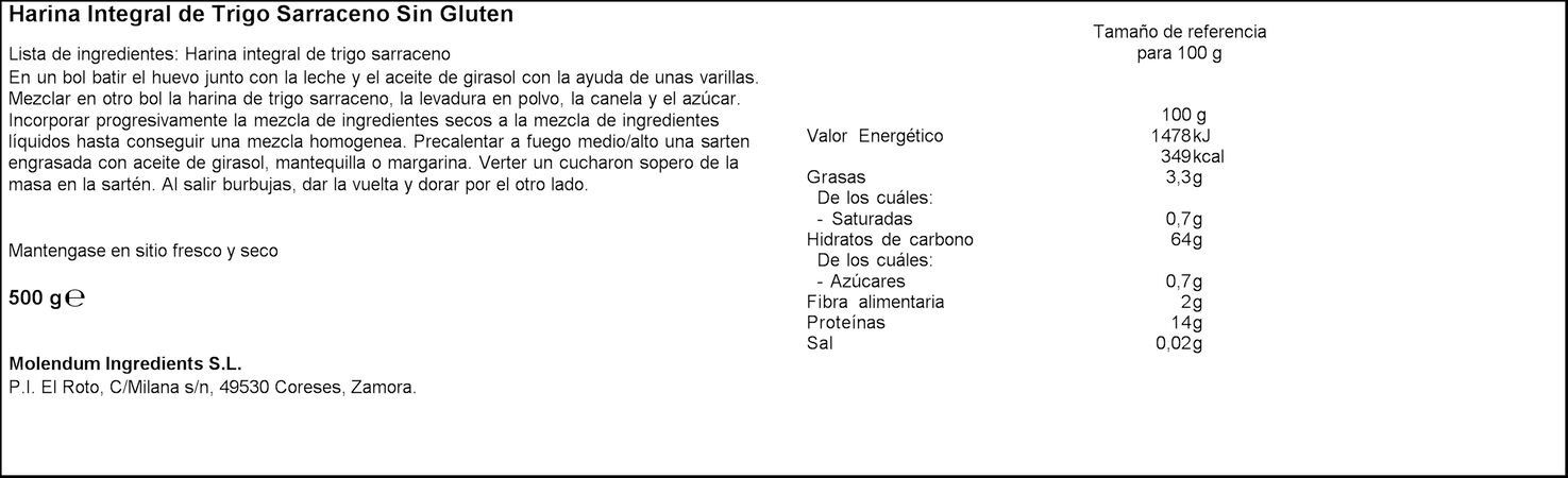 Harina de trigo sarraceno dacsa 500g