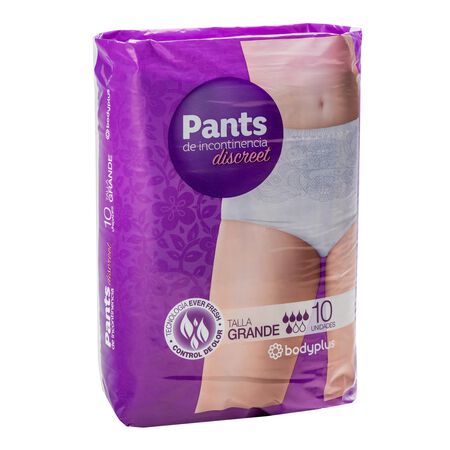 Compresas incontinencia Bodyplus 10 uds discreet talla grande