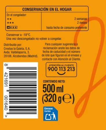 Helado dulce de leche Alipende 500ml
