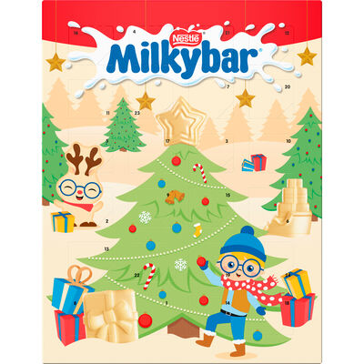 Calendario de Adviento de figuritas de chocolate Blanco Milkybar 85g