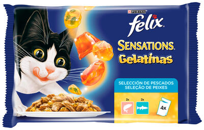 Comida húmeda gato Félix Sensation pescados pack 4