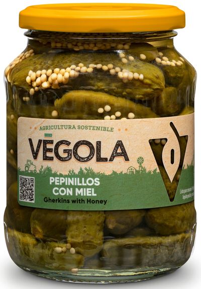 Pepinillos con miel Végola "Agricultura sostenible" 190g
