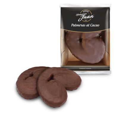 Palmera ba&ntilde;ada en cacao Hermanos Juan 230g