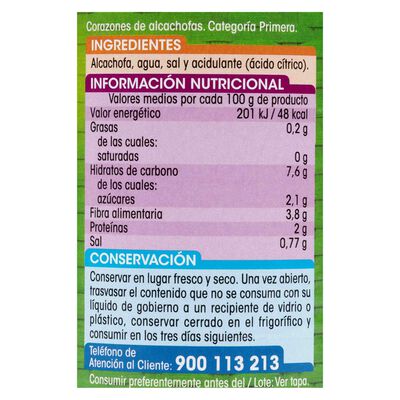 Coraz&oacute;n de alcachofa Alipende 8/10 240g
