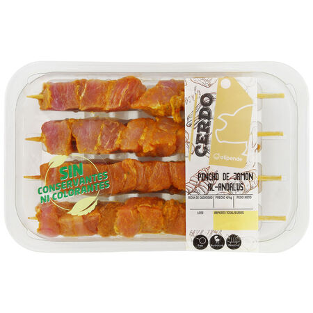 Pincho de jamón de cerdo andalus Alipende 4 uds