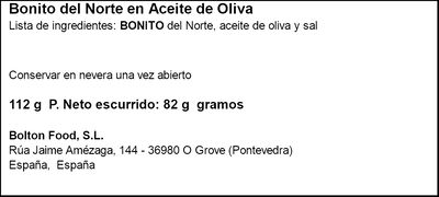 Bonito del norte en aceite de oliva Cuca 82g
