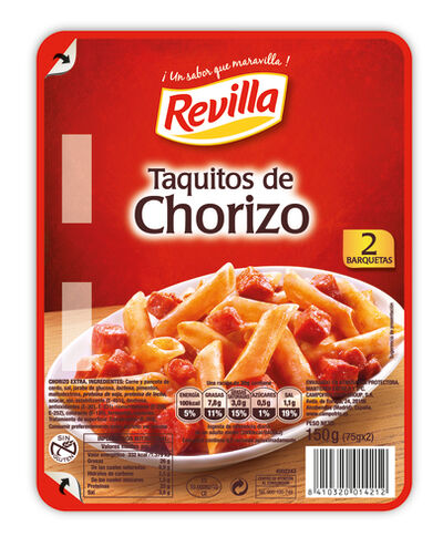 Taquitos de chorizo REVILLA, pack 2x75 g