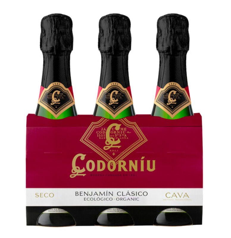 Cava seco benjamín Codorníu 3 uds