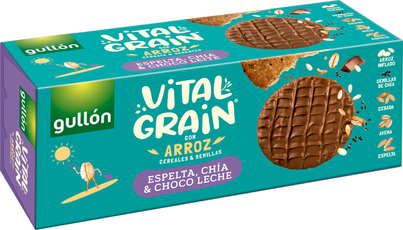 Galletas Vitalgrain espelta chía y choco leche Gullón 310g