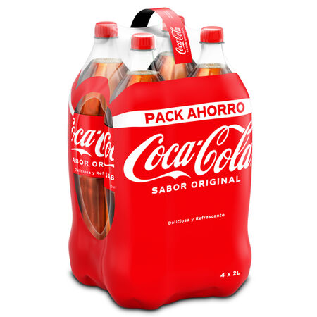 Refresco cola Coca-Cola botella 2l pack 4