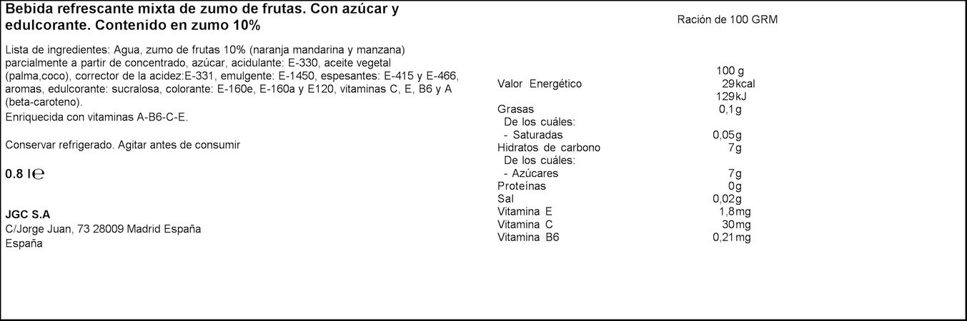 Refresco Simon Life pack 4 mandarina