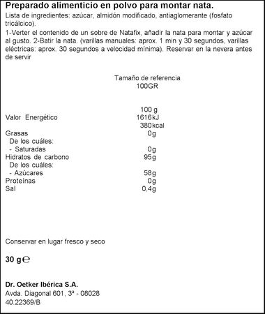 Preparado nata para montar Natafix Dr Oetker 3 uds