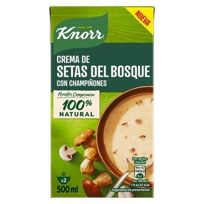 Crema Knorr 500ml setas del bosque con champiñones