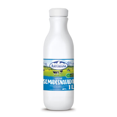 Leche Semidesnatada Central Lechera Asturiana Botella 1 litro