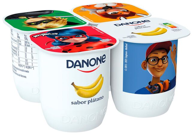 Yogur Danone pack 4 plátano