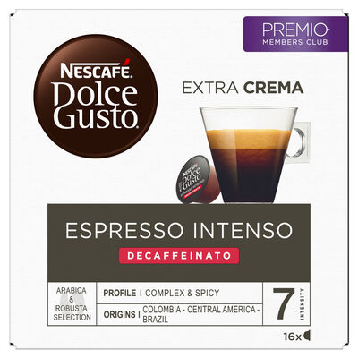 Caf&eacute; espresso intenso descafeinado Nescaf&eacute; Dolce Gusto 16 c&aacute;psulas