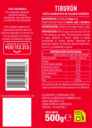 Tibur&oacute;n Alipende 500g