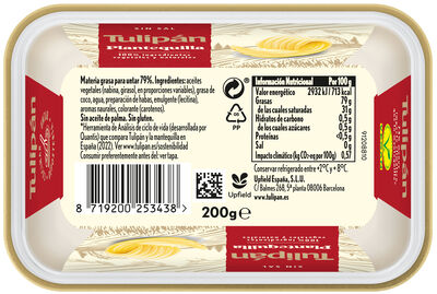 Plantequilla Tulipán sin sal 200g