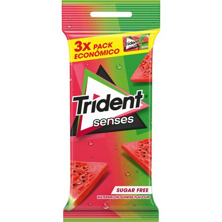 Chicles sandía sin azúcar Trident senses pack 3