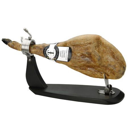 Jamón cebo 50% raza Ibérico Triunfo + Vajilla REGALO 18 piezas